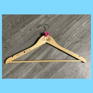CUSTOM Bridal Hanger  with Dates & Initials